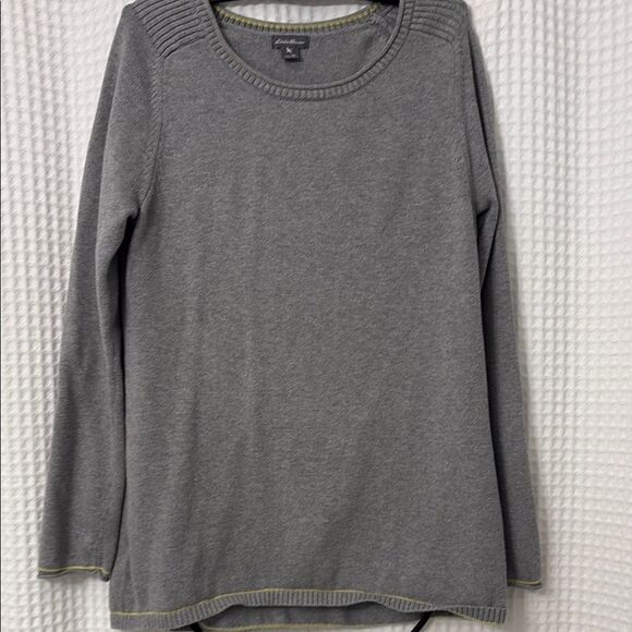 Eddie Bauer Gray Relaxed Ribbed Sweatshirt Size TL - Picture 1 of 4